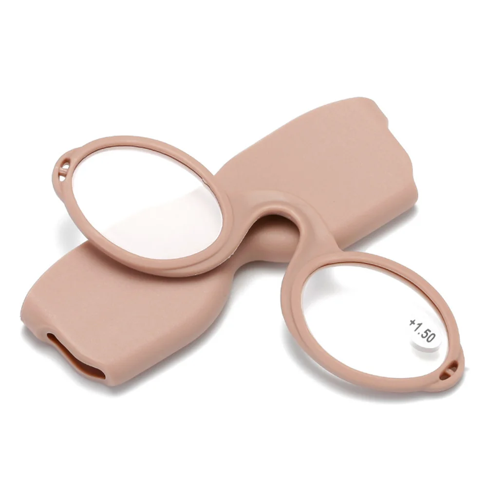 Silicone Nose Clip Reading Glasses Mini Foam Women Nose Glasses Men Portable Magnifying Eyeglasses Lazy Readers Eyewear +1.0-+4.