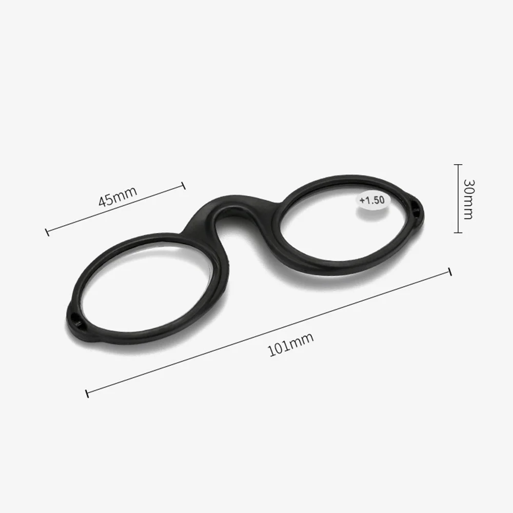 Silicone Nose Clip Reading Glasses Mini Foam Women Nose Glasses Men Portable Magnifying Eyeglasses Lazy Readers Eyewear +1.0-+4.