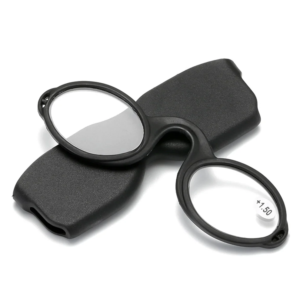 Silicone Nose Clip Reading Glasses Mini Foam Women Nose Glasses Men Portable Magnifying Eyeglasses Lazy Readers Eyewear +1.0-+4.